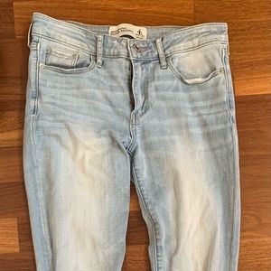 Blue distressed jeans